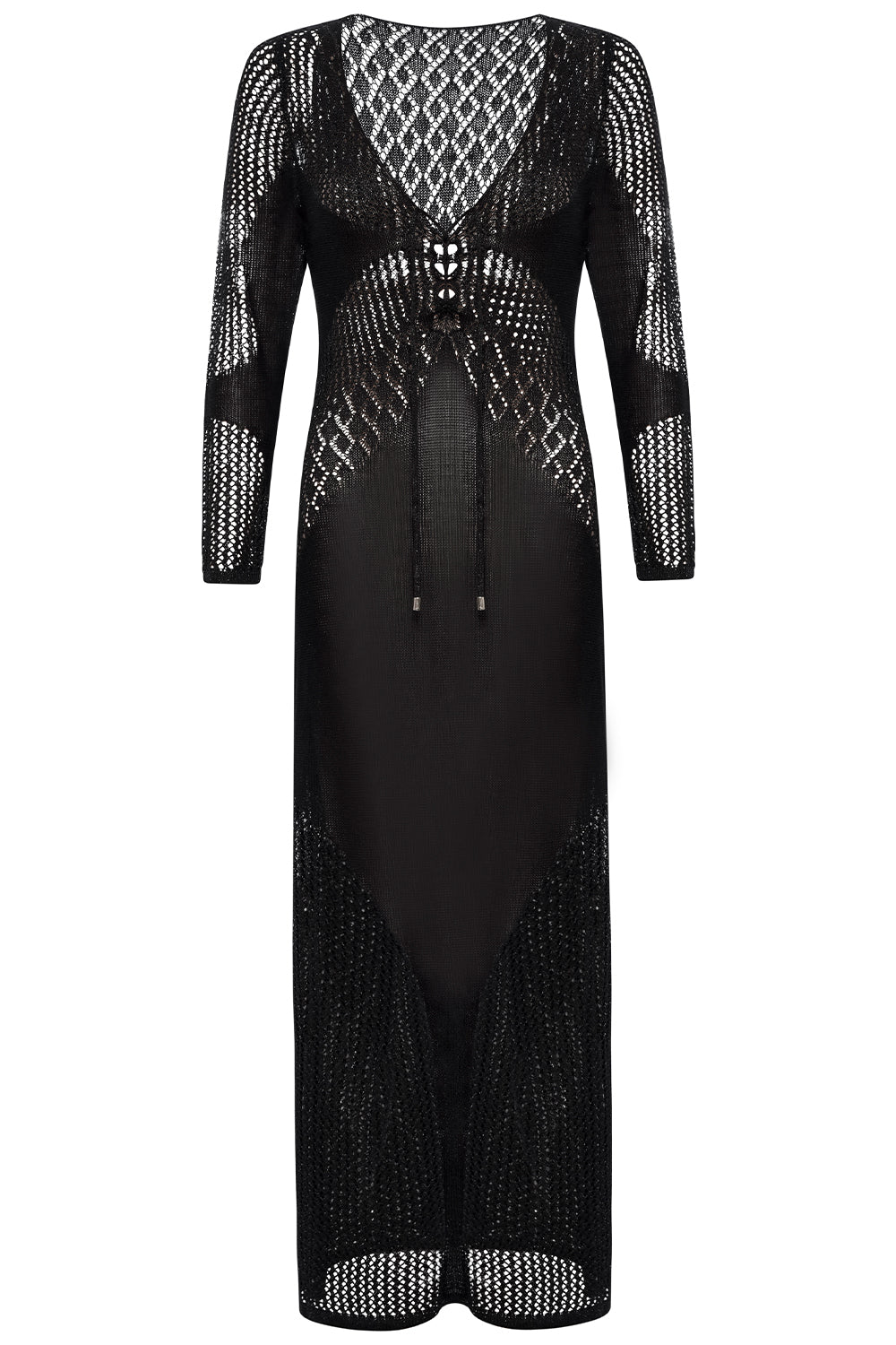 Cancun Crochet Black Dress VETCHY Cancun Crochet Black Dress VETCHY