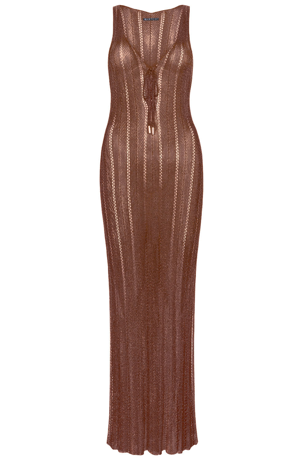 knee length dresses for ladies MAYRA Keyhole Metallic A Line Prom Dress Pleated Elegance main image 0