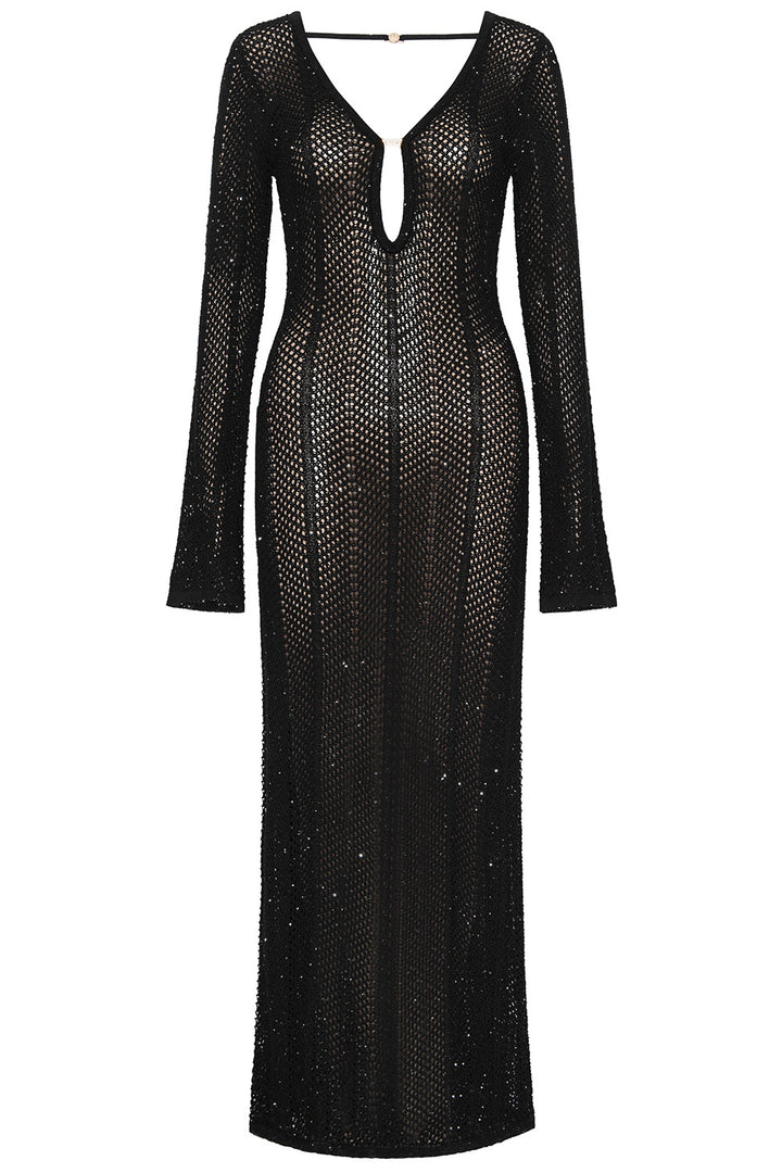 Keyhole Black Crochet Dress S / Black Keyhole Black Crochet Dress S / Black