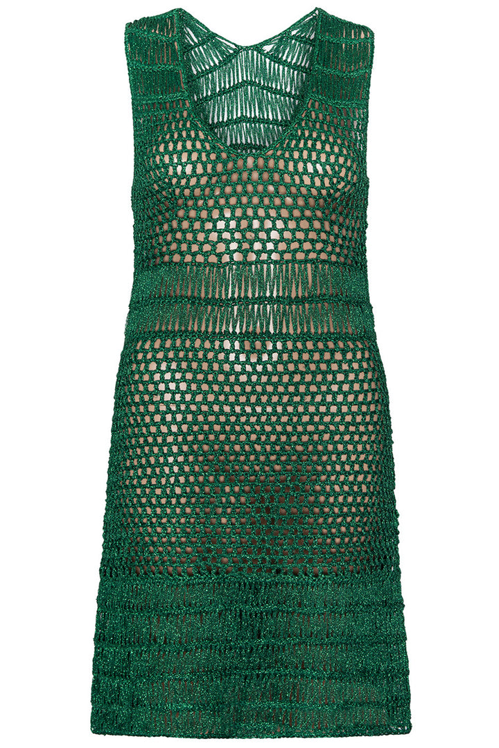 Crochet Green Short Dress M / Green Crochet Green Short Dress M / Green
