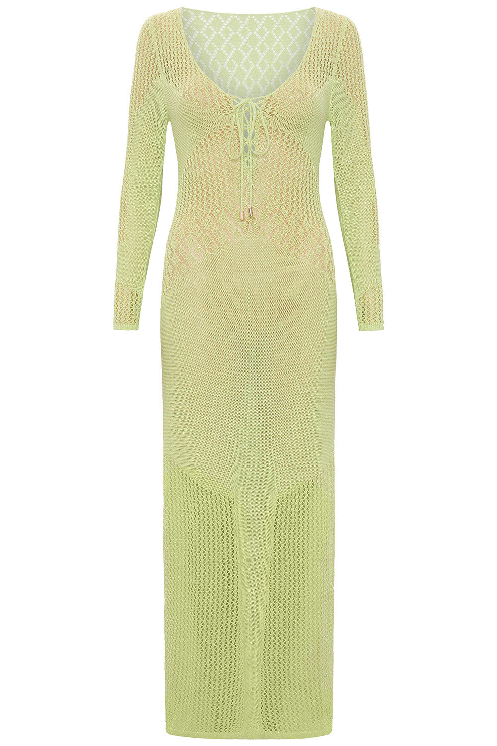 lime crochet dress Coco Long sleeve Crochet Midaxi Dress / Lime Style Cheat