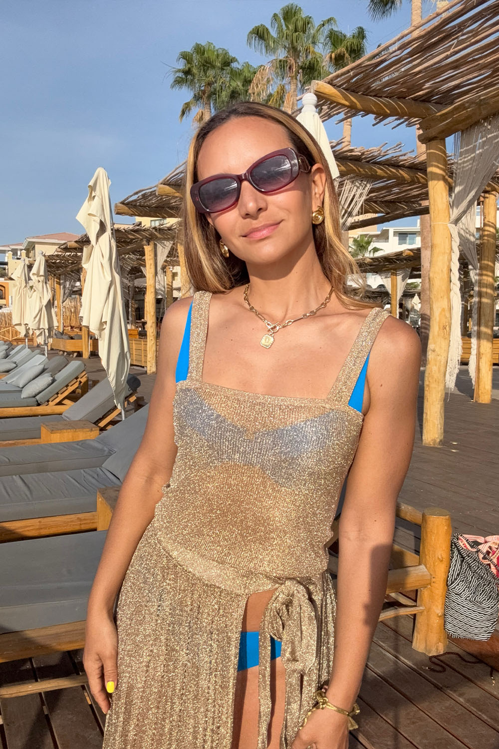 Metallic Bronze Top S / Gold