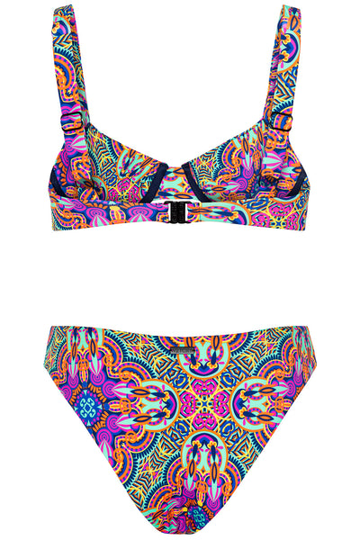 Back view of the Laguna Bikini Mexican Tiles set on the white 
