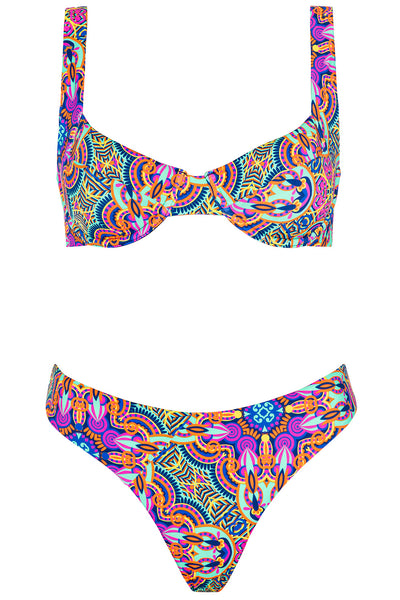 Front view of the Laguna Bikini Mexican Tiles set on the white 