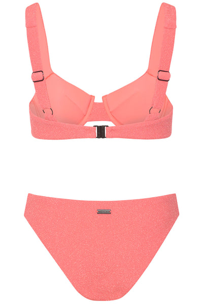 Laguna Bikini Peach Lurex Set