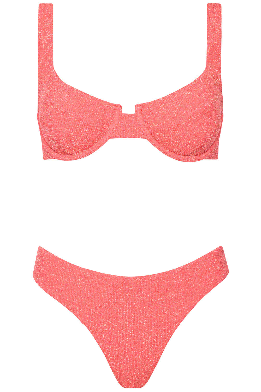 Laguna Bikini Peach Lurex Set