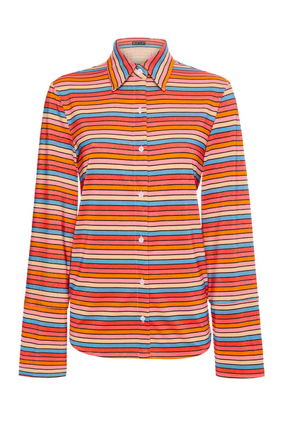 Front view of the Raya Stripes Shirt on a white background