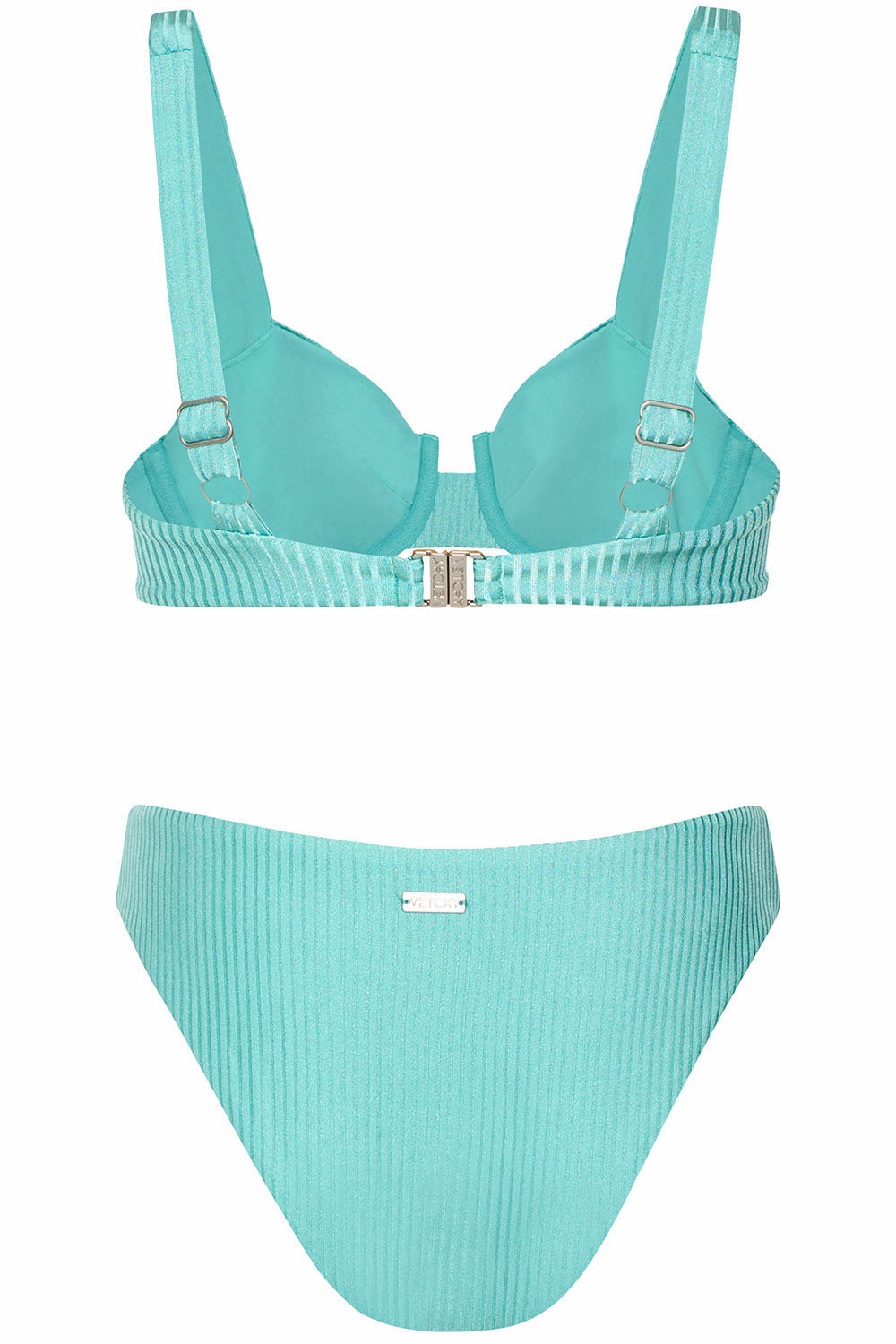 Laguna Bikini Seafoam Ribbed Set