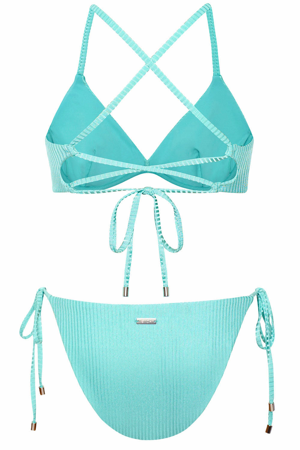 Portofino Bikini Seafoam Ribbed Set