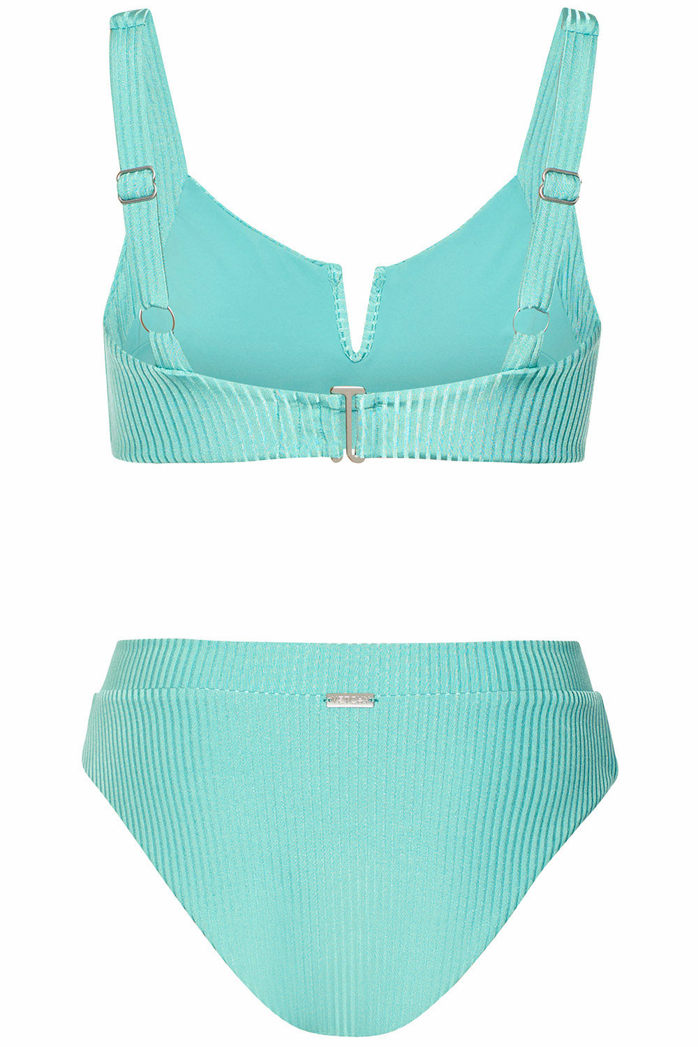 Vista Bikini Seafoam Ribbed Set