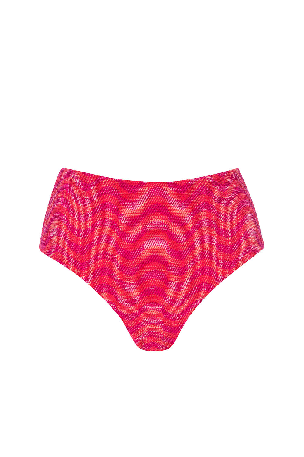 Front view of the Cabana high waist bottoms Geo set on the white background