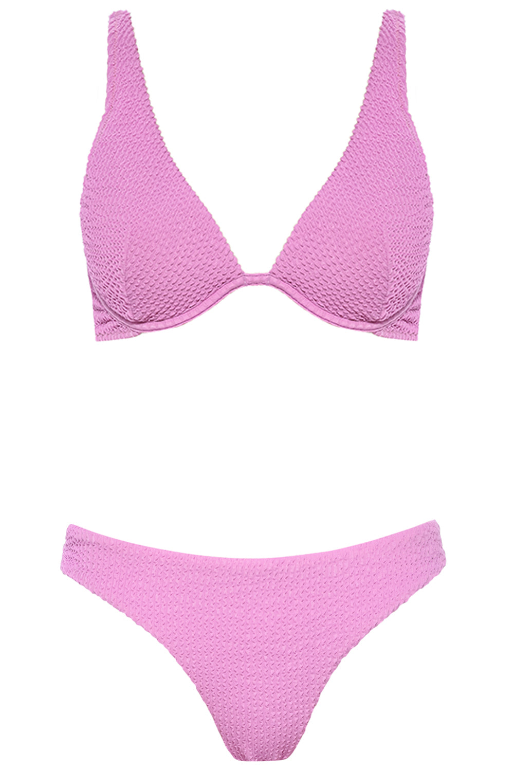 Bermuda Bikini Crinkle Pink Set