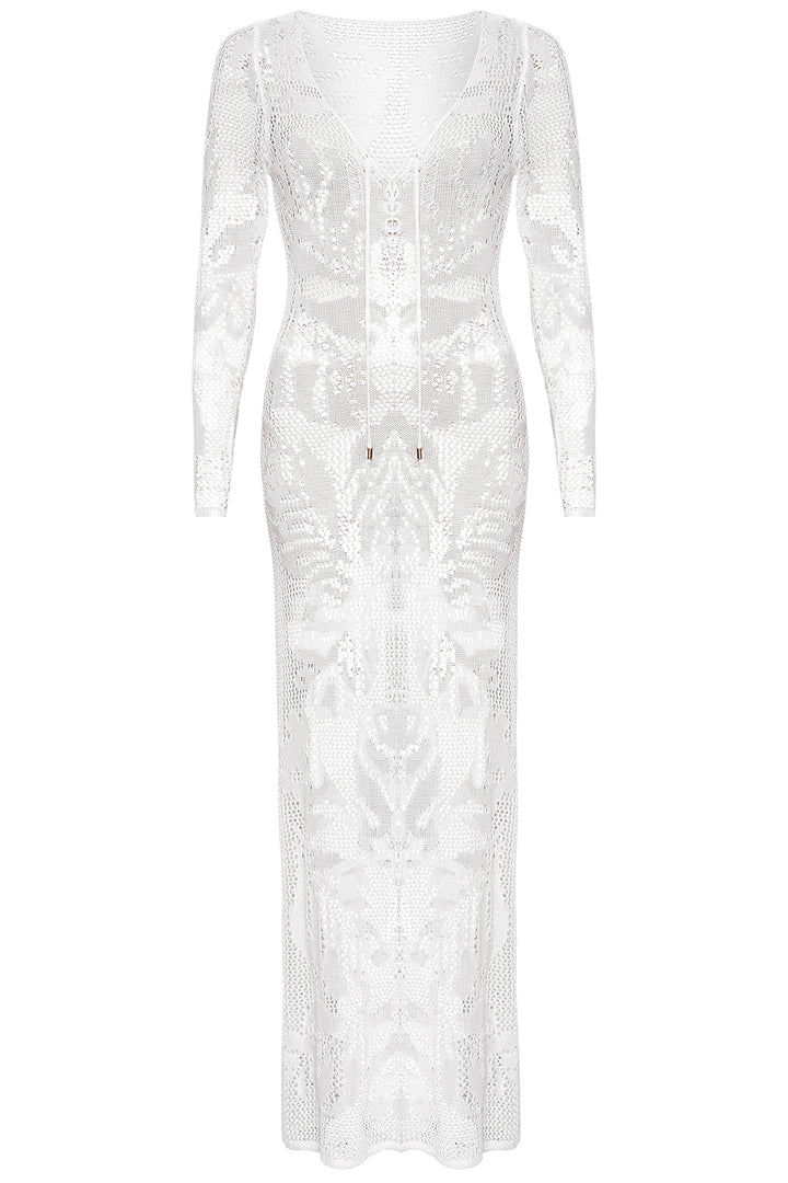 Cancun Crochet White Dress M / White