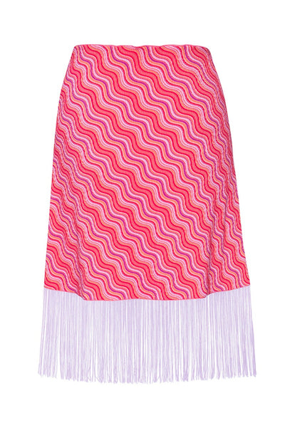 Wavy Sarong on white background back view.