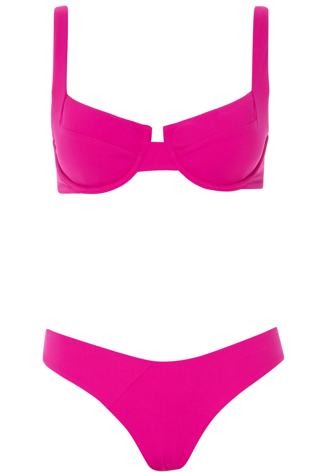 Laguna Bikini Magenta Ribbed Set – VETCHY
