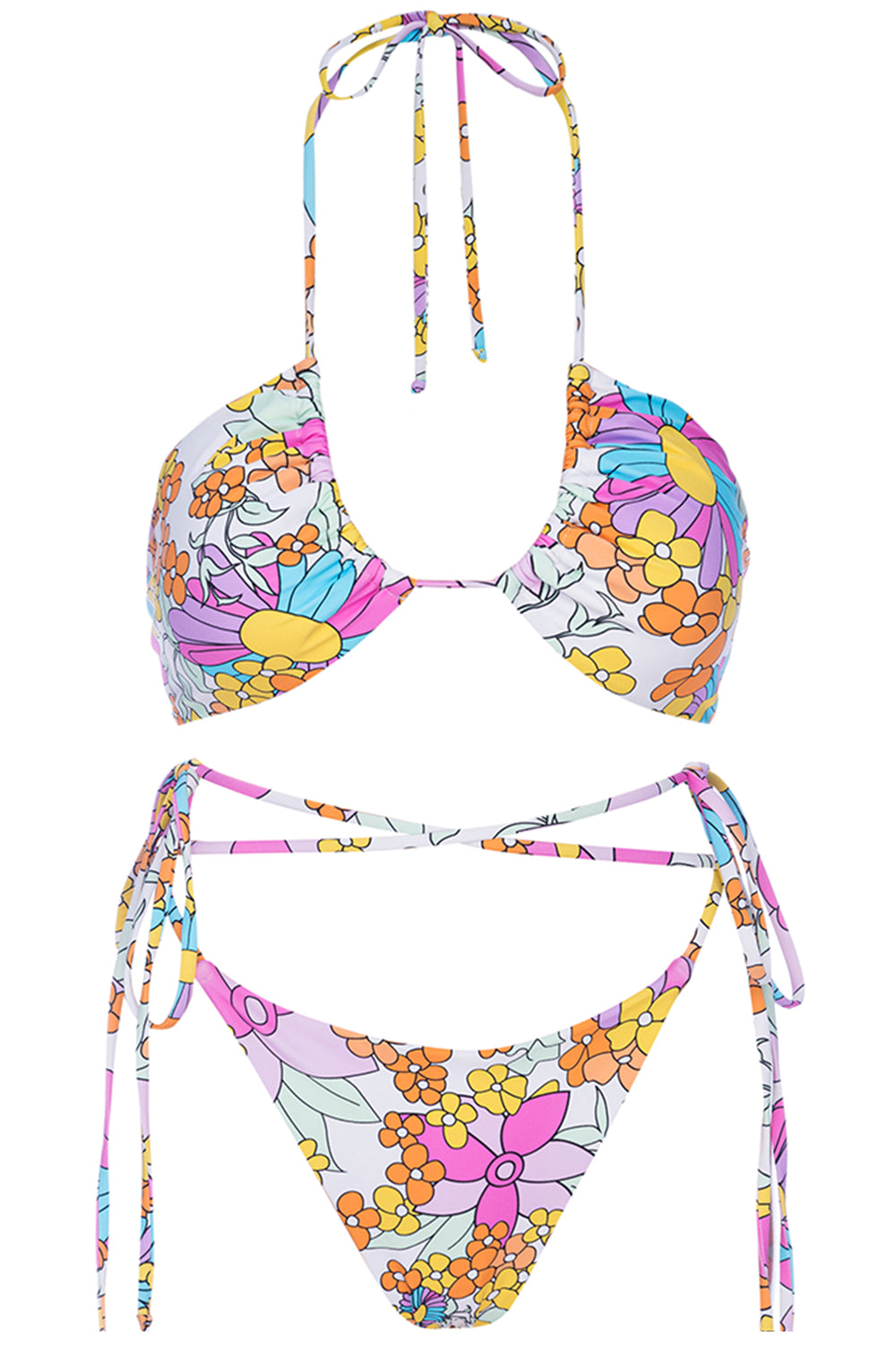 Floral Triangle Bikini Set – VETCHY