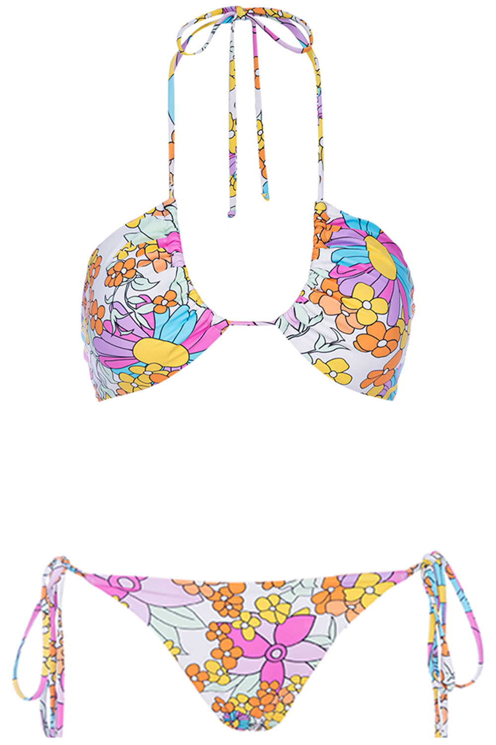 Floral Triangle Bikini Set