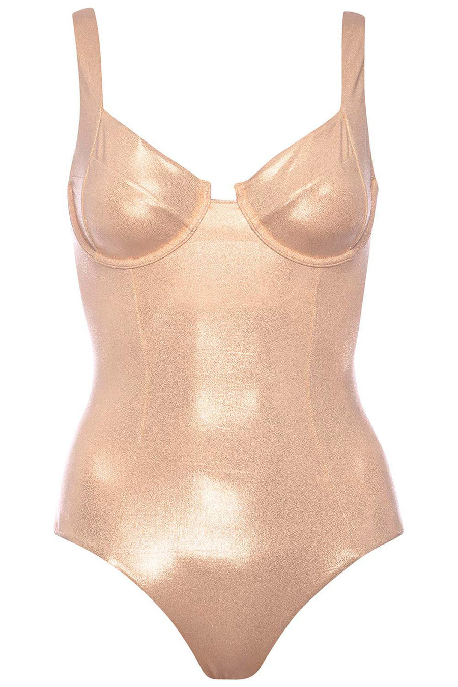CARMEL UNDERWIRE GOLD SWIMSUIT
