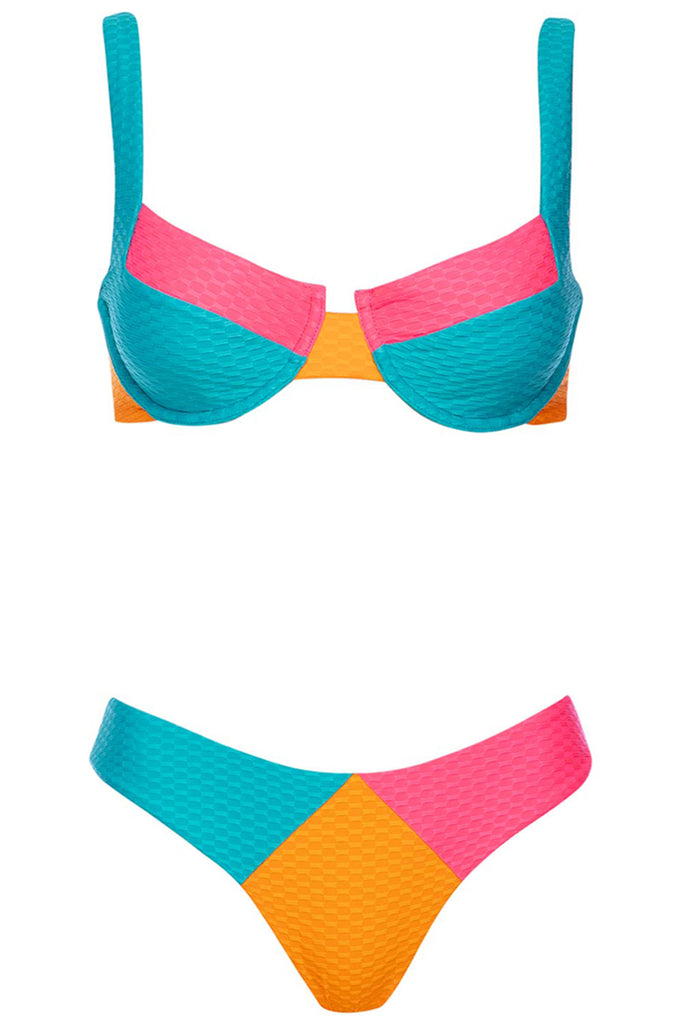Quiet summer tricolor clearance bikini